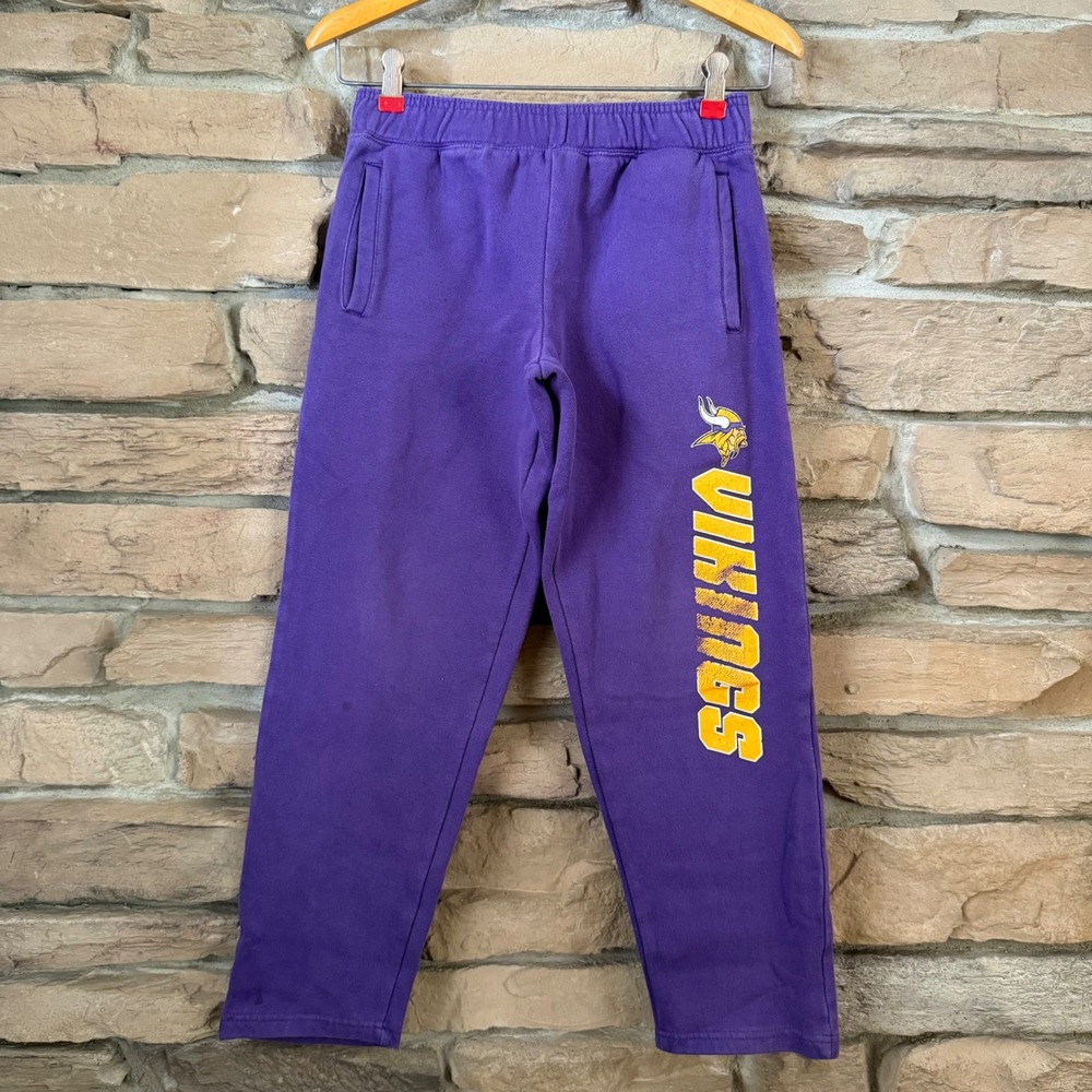 NFL Team Apparel Minnesota Vikings Youth Purple Sweatpants L 10/12